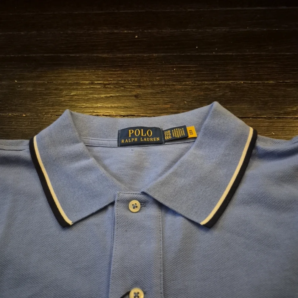 NWT Polo Ralph Lauren Polo Shirt Men Big&Tall 2XB Blue Classic Fit Mid Weight.